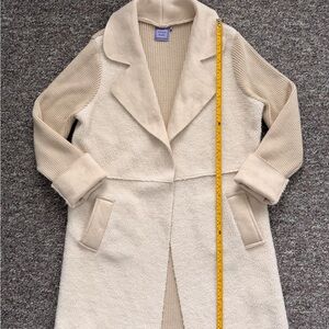 Michelle Nicole Wool Blend Cream Teddy Pea Coat XL